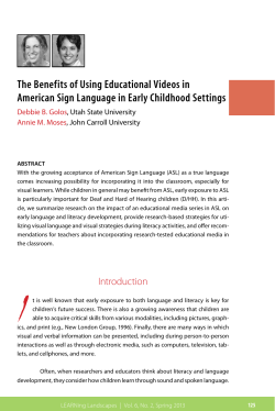 The Benefits of Using Educational Videos in American Sign