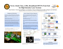 Novel, 1Joule Class, 2.5Hz, Broadband OPCPA Front End for High