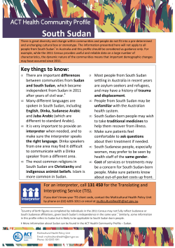 2014_11_21 ACT Health Community Profile