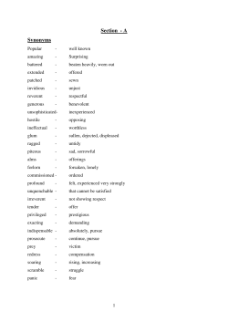 Section - A Synonyms