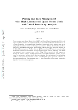 Pricing and Risk Management with High