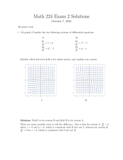 Math 224 Exam 2 Solutions