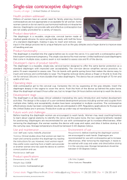 Single-size contraceptive diaphragm pdf, 225kb