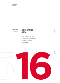 GENERATION NOW &mdash; The impact of the millennial healthcare