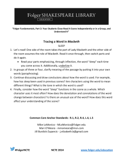 Tracing a Word in Macbeth