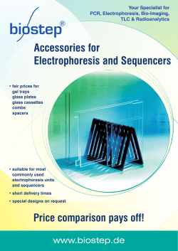biostep Accessories for Electrophoresis and Sequencers