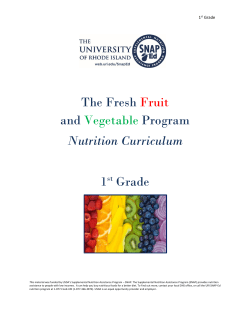 Grade 1 Lesson Plans - University of Rhode Island