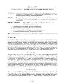 evaluation of deicer and antifreeze performance