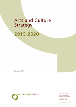 Central Coast Arts and Culture Strategy 2015-2020