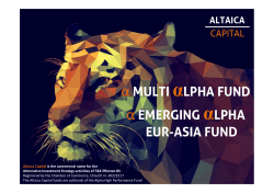 Altaica Fund Presentation 26 June 2015