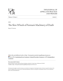 The Slow Wheels of Furman`s Machinery of Death