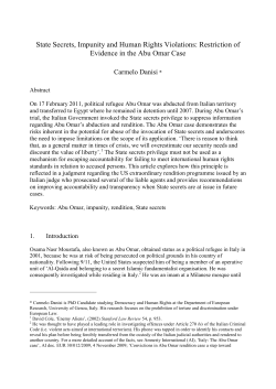 State secrecy, impunity and human rights violations: an embedded