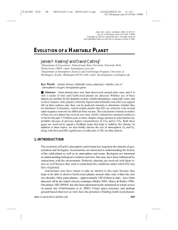 Evolution of the Earth`s atmosphere