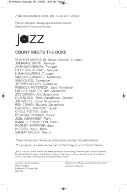 Playbill - Jazz at Lincoln Center
