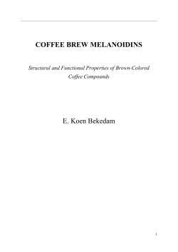 Coffee brew melanoidins : structural and - Wageningen UR E