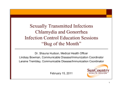 Sexually Transmitted Infections Chlamydia and Gonorrhea Infection