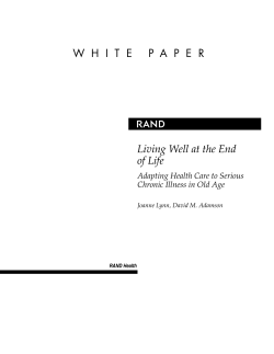 Living Well at the End of Life