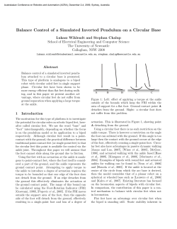 Balance Control of a Simulated Inverted Pendulum on a Circular Base