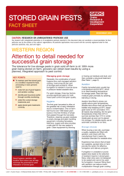 Stored Grain Pests - Western Region