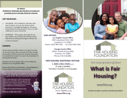 2016 FHF EN Brochure - Fair Housing Foundation