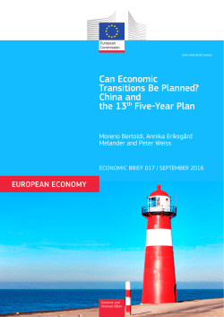 Can Economic Transitions Be Planned? China and the 13th Five