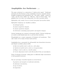 Amphiphiles Are Surfactants [pln57]