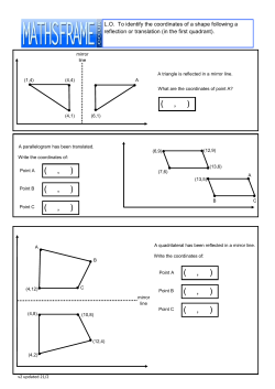 Coordinates of a shape following reflection or translation