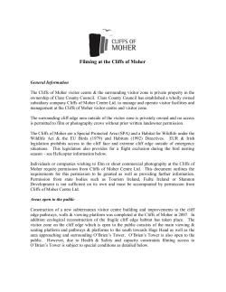 Cliffs of Moher Filming Requirements