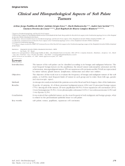 Clinical and Histopathological Aspects of Soft Palate Tumors