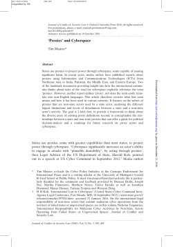 This article was originally published in the Journal of Conflict and