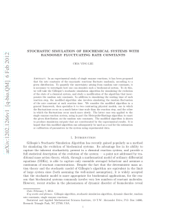 Stochastic simulation of biochemical systems with randomly