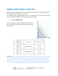 Dilations Activity Sheet&mdash;Answer Key