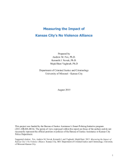 Measuring the Impact of Kansas City`s No Violence
