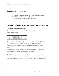 Fractions - Section 1.3 - Math 1300, Fundamentals of Mathematics
