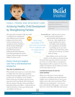 Build Initiative Family, Friend and Neighbor Care