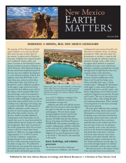 sinkholes: a hidden, real new mexico geohazard