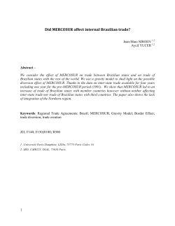 Did MERCOSUR affect internal Brazilian trade?