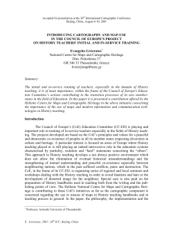 INTRODUCING CARTOGRAPHY AND MAP