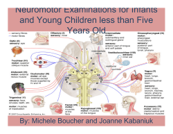 Neuromotor Examinations for Infants and Young Children less than
