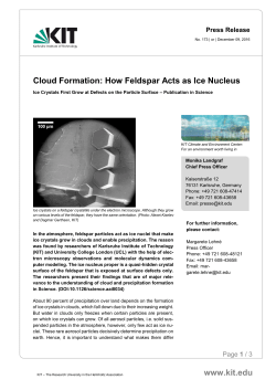Cloud Formation: How Feldspar Acts as Ice Nucleus