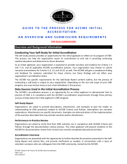 Guide to the process for ISMA initial accreditation
