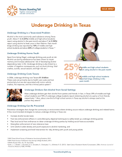 Texas Underage Drinking Facts