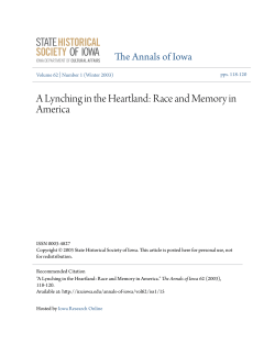 A Lynching in the Heartland: Race and Memory in America