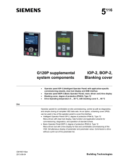 5116 G120P supplemental system components IOP-2, BOP
