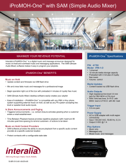 iProMOH-OneTM with SAM (Simple Audio Mixer)