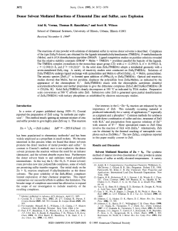 Donor Solvent Mediated Reactions of Elemental Zinc and Sulfur