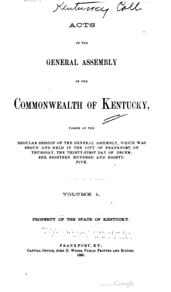 Acts Passed at the Session of the General Assembly for the