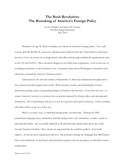 The Bush Revolution - Council on Foreign Relations