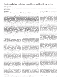 Continental plate collision - Evgueni Burov