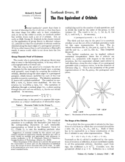 The Five Equivalent d Orbitals